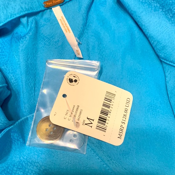 NEW Free People Sexy Simone wrap Dress Teal Parrot Size Medium - Picture 5 of 13